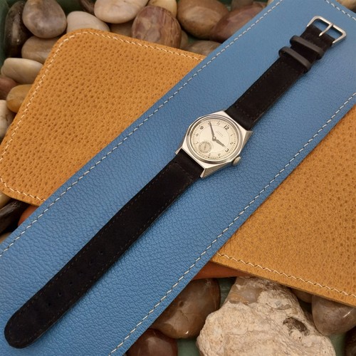 5/8" Binson USA Black Suede Unused 1940s Vintage Watch Band - Picture 5 of 5