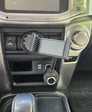 Car Mount Hands Free Cell Phone Holder DC Socket USB Ports Adjustable Swivel