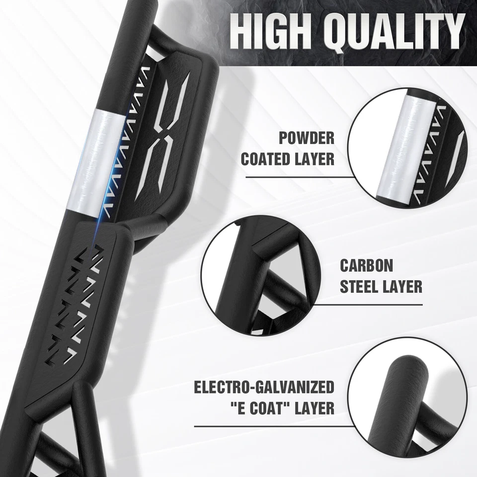 Running Boards For 07-2021 Toyota Tundra Crew Max Cab Side Steps Rails Nerf Bars Foto 3 de 4