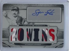 2024 Triple Threads Spencer Strider Autograph Relic Card 1/1 20 Wins Braves