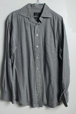 Ciro Citterio Zodiac Mens Fine Cotton Shirt - Black Checked - Size 15.5 VR9 