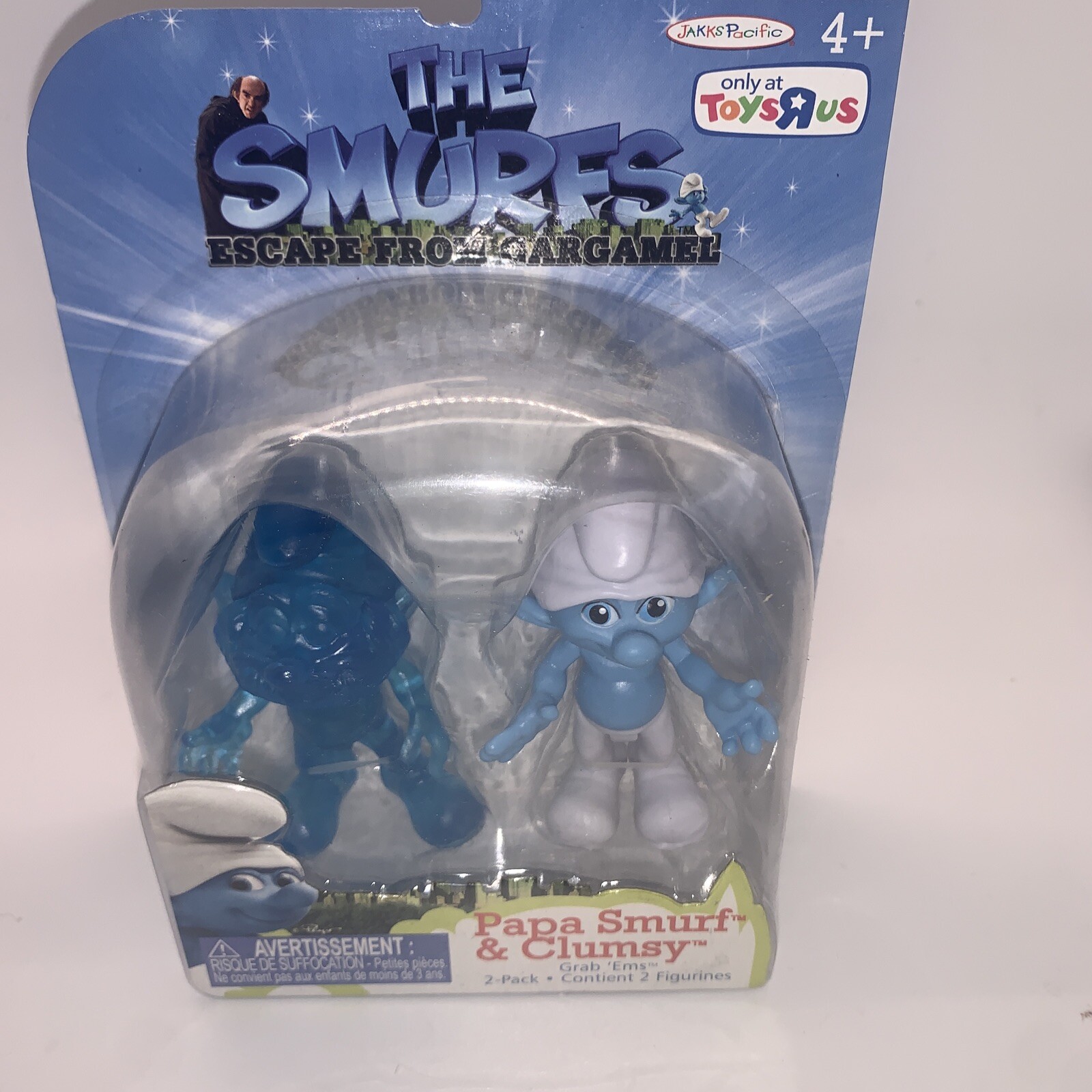Smurfs 2011 movie figures Papa Smurf &amp; Clumsy Toys R Us exclusive