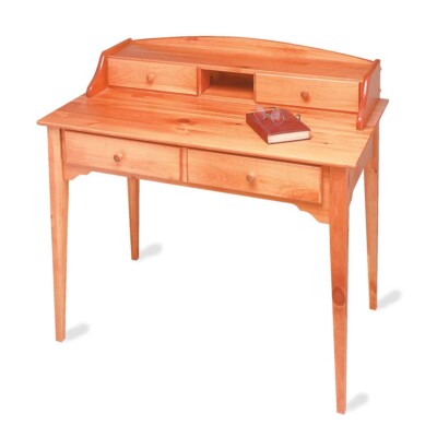 Wood Desk Heirloom Solid Pine Mission Desk for Office | eBay