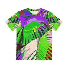 All Over Print T Shirt Psychedelic Neon Tropical Futuristic Nature Colorful Surf