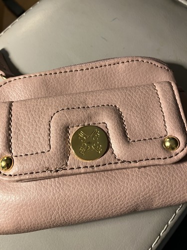 Stone Mountain Key Ring Change Card Wallet Pink Leather - Picture 3 of 5