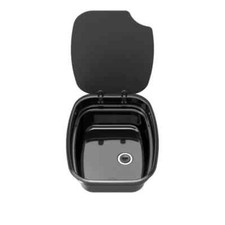 Thetford Argent Bowl, Black Enamel, Glass Lid, Sink, Motorhome, Caravan, Boat