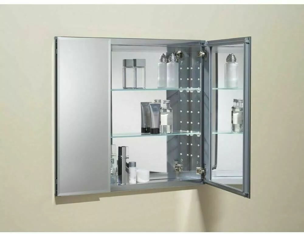 Two Door Medicine Cabinet 30 in. W x 26 in. H Recessed or Surface Mount KOHLER
