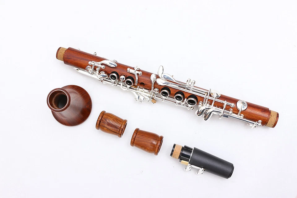 Clarinete profesional Yinfente cuerpo de palo de rosa enchapado en plata llave Eb Foto 4 de 4
