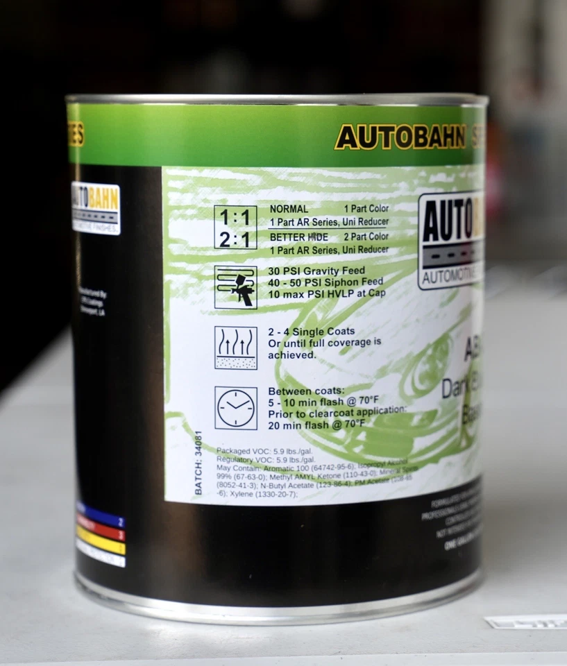 Autobahn AB-DX Azul Oscuro Perla Base Pintura Automática GALÓN Talla Ford DX! Foto 2 de 2