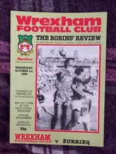 1986/87 ECWC 1st Round - WREXHAM v. ZURRIEQ