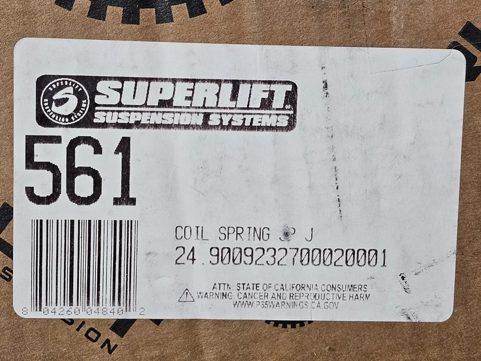 (CANTIDAD 2) Muelles helicoidales traseros Superlift suspensión 561 para Jeep Wrangler 2007-17 Foto 2 de 4