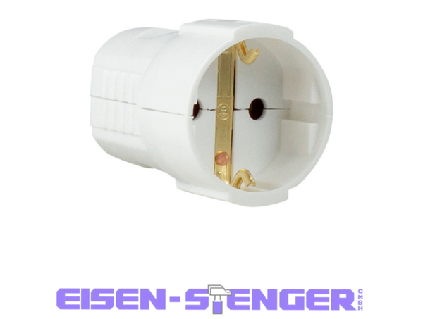 As-Schwabe 45011 Schutzkontakt-Kupplung, Weiß, Max. Querschnitt1,5Mm²-image