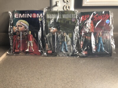 Set of 3 Eminem Shady Con Black Friday 2021 Action Figures Set of 3 Eminem Shady Con Black Friday 2021 Action Figures