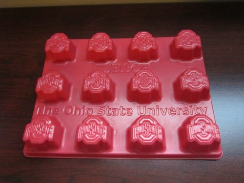 OHIO STATE UNIVERSITY JELLO MOLD TRAY ICE CUBES CHOCOLATES JELLO SHOTS OSU FUN! - Picture 3 of 9