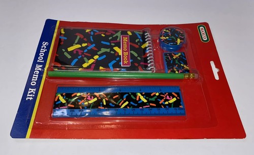 90's Maxco School Memo Kit - Memo Pad, Ruler, Pencil Sharpener, Pencil, & Eraser - Picture 5 of 12