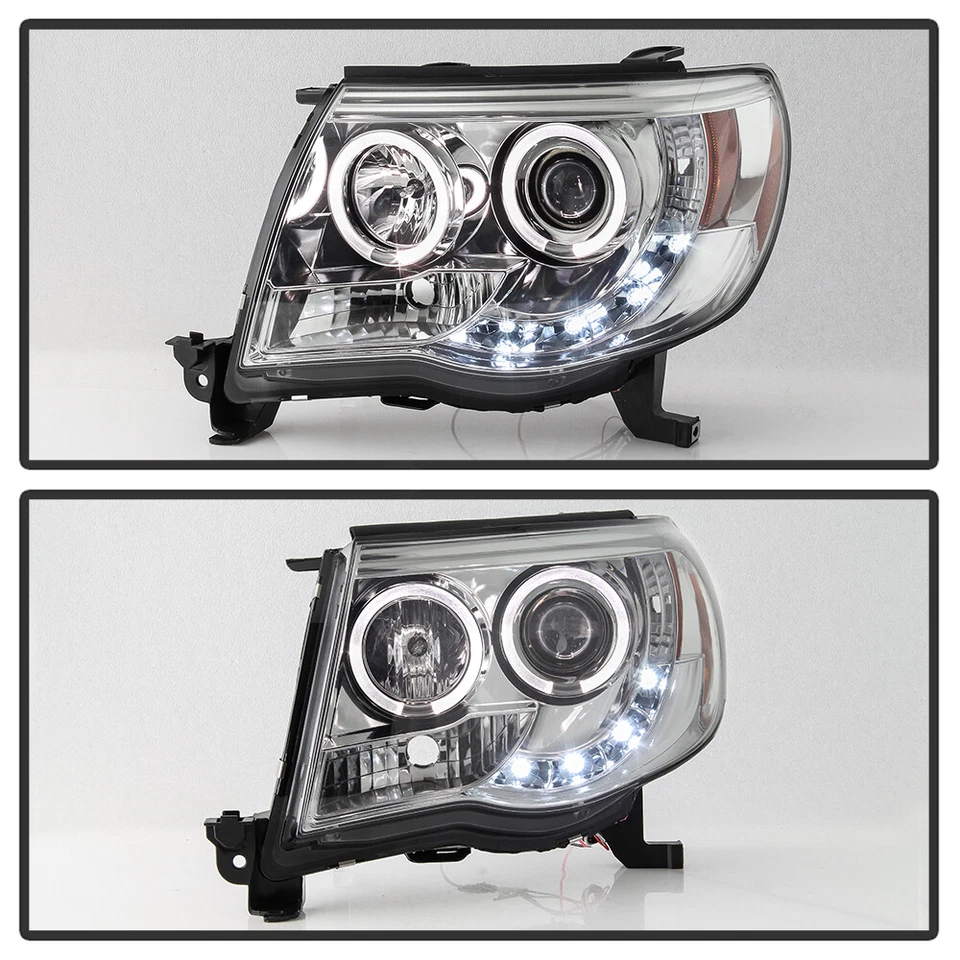 Faros proyectores halo izquierda+derecha LED DRL para Toyota Tacoma Runner 2005-2011 Foto 4 de 4