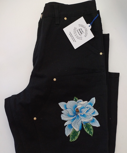 BNWT Carhartt WIP X Awake NY Rinsed Black Double Knee Pant Size M Waist 36"
