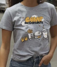 Camp McDonald’s T-shirt  Unisex Grey, New, Authentic,Genuine Gildan