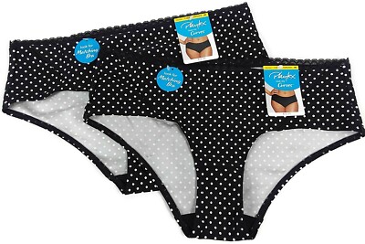 PLAYTEX 2-Pack Lov e My Curves Cheeky Hipster Polka Dot Panties Sz M     A1-9468