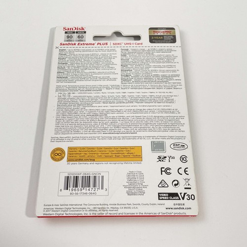 SanDisk Ultra SDXC UHS-1 Card 64GB Full HD Video FRA Neuf sous Blister - Photo 2 sur 2