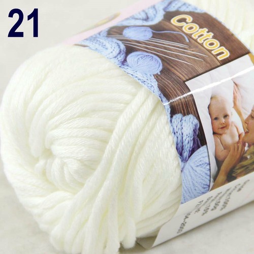 Sale 2SkeinsX50gr Soft Worsted Cotton Chunky Super Bulky Hand Knitting Yarn 21 - Picture 12 of 12