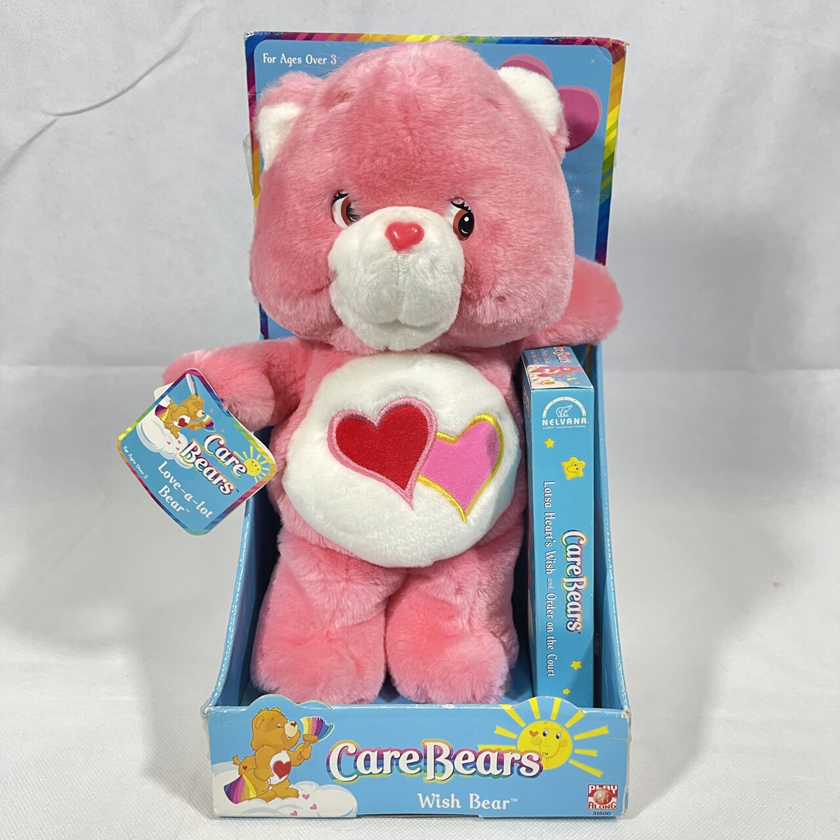 Care Bears Love-a-lot Bear コレクターズエディション Care Bears Love A Lot Bear And DVD Set Sealed DVD 12” Pink