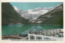#199. Swimming Pool, Lake Louise Showing Mt Lefroy & Gowen Sutton RPPC