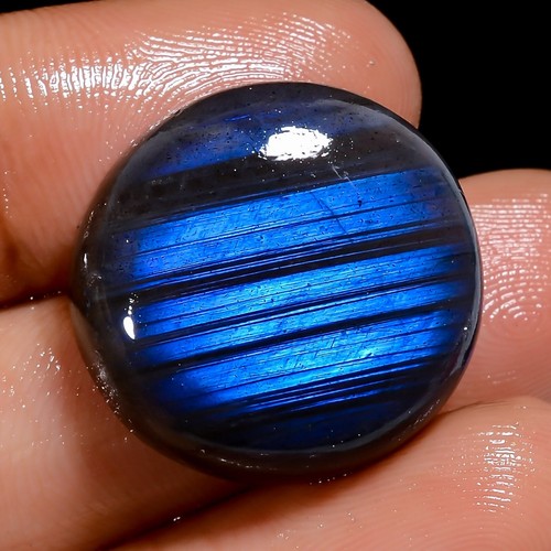 Natural Blue Labradorite Necklace Supply Round Cabochon 30.00 Cts 20X20X6 mm - Picture 1 of 5