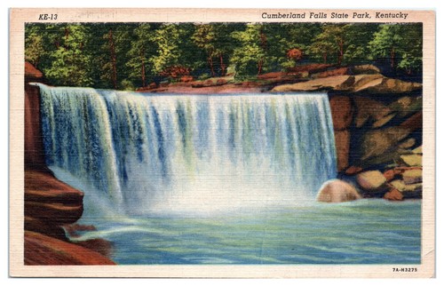 Vintage Linen 12 Postcards Lot - Parks, Falls, Towns, Horses, In old Kentucky - Picture 11 of 24