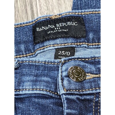 Banana Republic Womens Size 25 / 0 Whiskered Sculpt Skinny Banana Republic Womens Size 25 / 0 Whiskered Sculpt Skinny