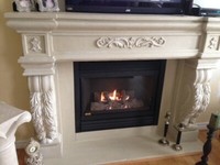 Sale 25%off Cast Stone Fireplace Mantel Mantle +Free shipping V
