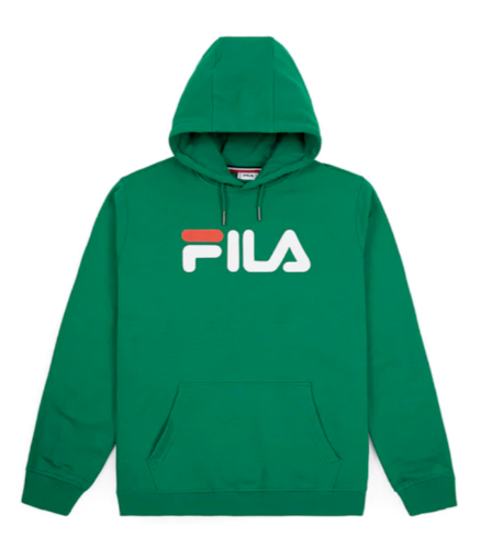 FILA Classic Felpa con Cappuccio Uomo Taglia UK XS Verde NUOVO