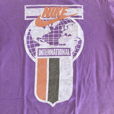 Nike Track And Field International Medium Purple T-Shirt Orange