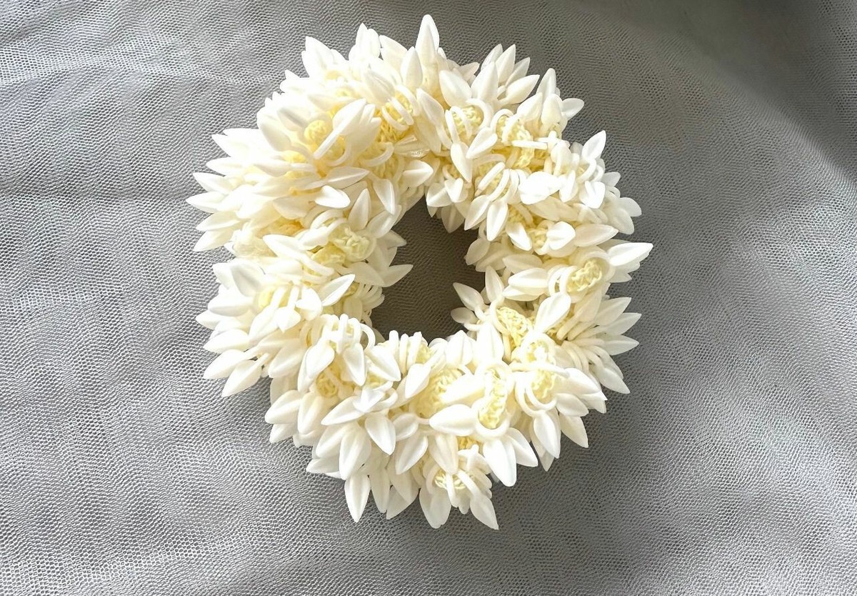 Gajra jasmine Floral Bun HairAccessorie Styling Bride Juda