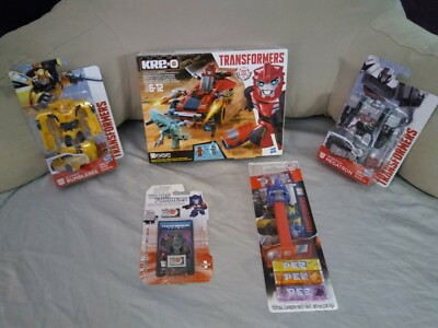 *TRANSFORMERS*(Lot of 5) Toys*Sideswipe KRE-O* Bumlebee*Megatron*Optimus Figures