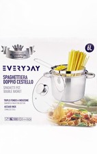 Blumenthal Bavaria Pastaiola Doppio Cestello 6 L In Acciaio Inox Triplo Fondo