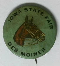 Vintage Des Moines Iowa State Fair Festival Pinback Button