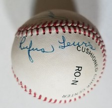 Rufus Lewis Max Manning Tony Taylor Negro League SIGNED Baseball JSA COA MLB