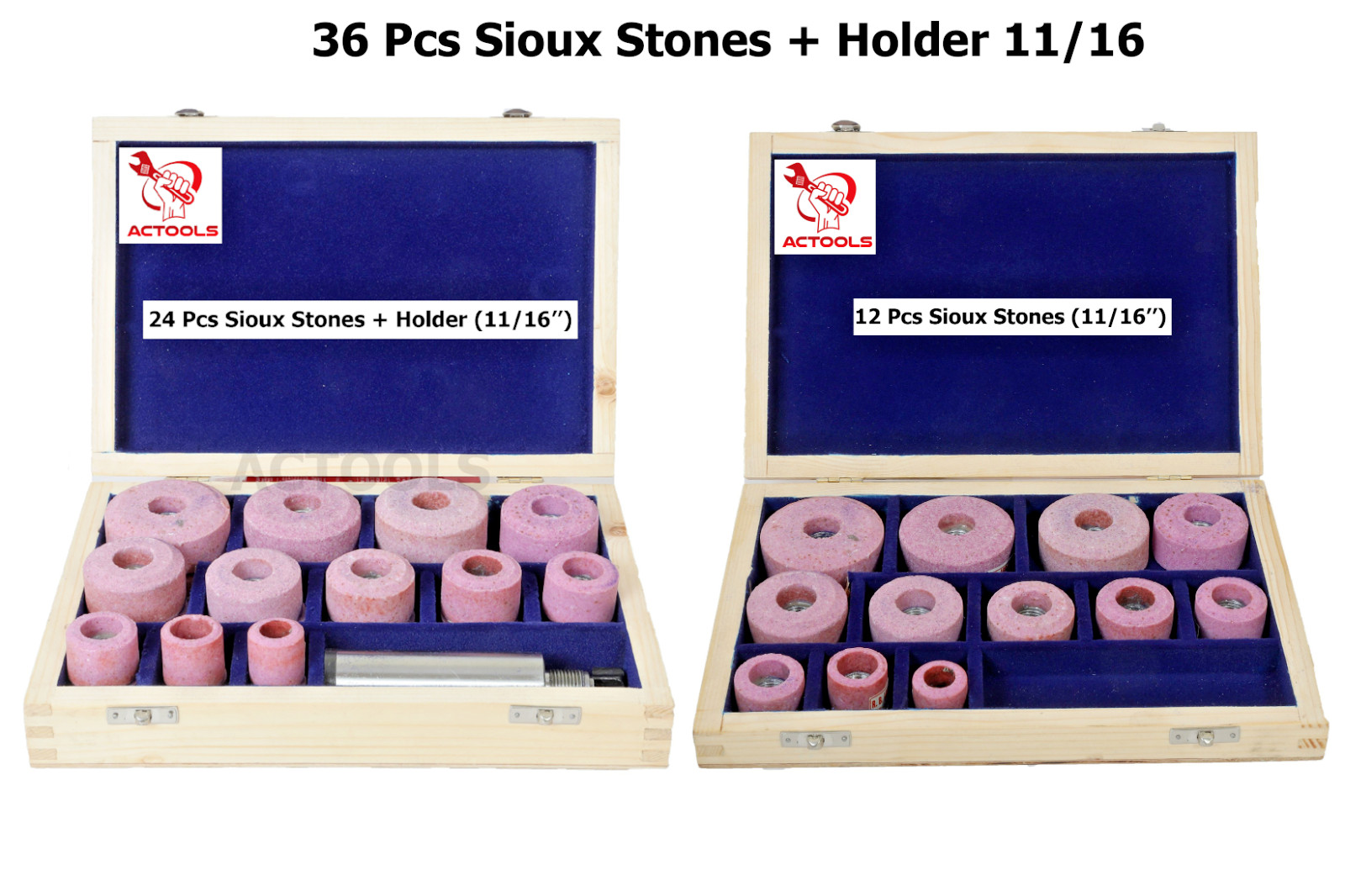 Valve Seat Re Storation Grinder Complete Kit Sioux Style 54 pcs USA ACTOOLS
