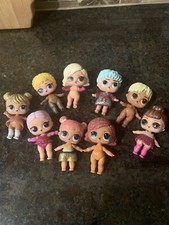 Lol Suprise Dolls Lot Of 9 Used Rares Glitter Color Change 2016-2018 Big Eyes