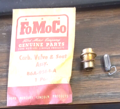 NOS FoMoCo B6A-9564-A Carb. Valve and Seat 1955/56 T/Bird Crown