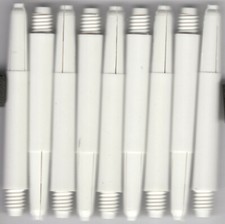 1.75in. 2ba Bright White Nylon Dart Shafts: 2 sets per order