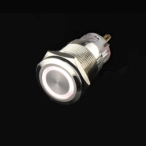 19mm Waterproof LATCH ON/OFF Stainless Steel Push Button Switch 12V LED - Picture 14 of 19
