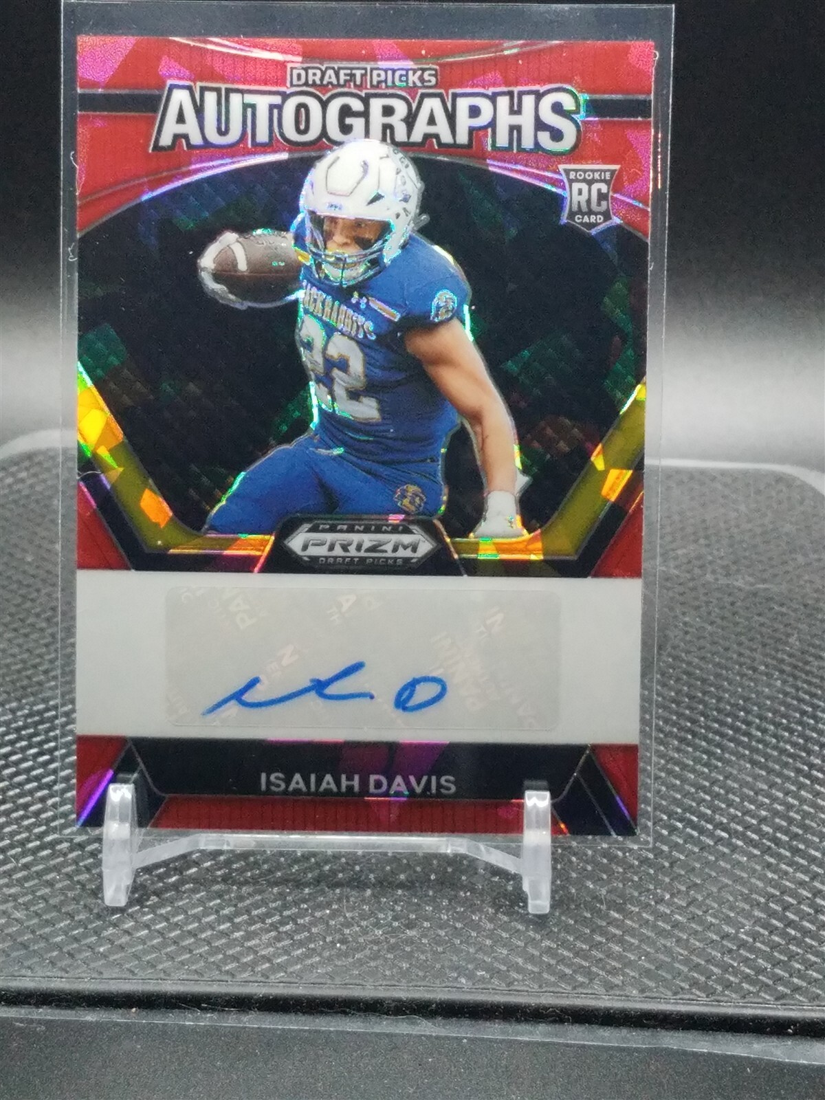 2024 Panini Prizm Draft Picks Isaiah Davis AUTO Red Ice Prizm