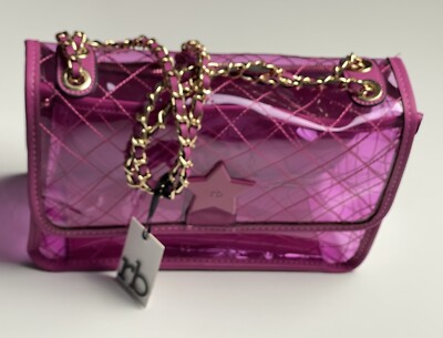 RB-ROCCOBAROCCO, Tasche, Fuchsia Transparent, Midi, Neu mit Etikett