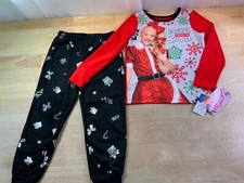 New Girl's Jojo Siwa Holiday PJ Set Sz6 says Dancing Through The Snow-Cute  