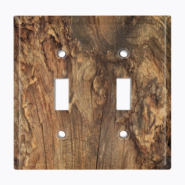 CUSTOM 4 TOGGLE HAND MADE WOOD LIGHT SWITCH COVER = NEW eBay