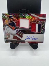 Josiah Gray 2022 Panini Spectra 25/25 Dual Jersey/On Card Auto #RDJA-JG