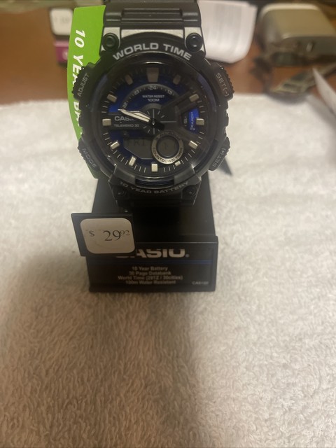 Casio Aeq-110 Telememo 30 World Time 3 