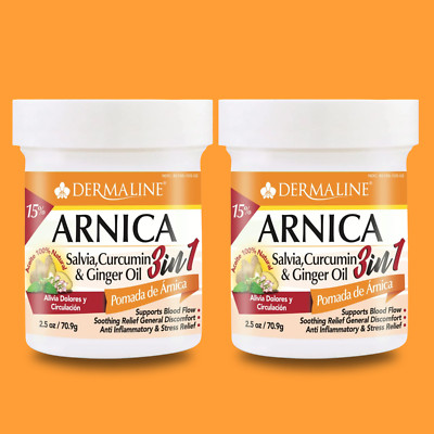 Dermaline 3-in-1 Ointment with Arnica & Ginger Oil   2.5 fl oz (2-Pack)